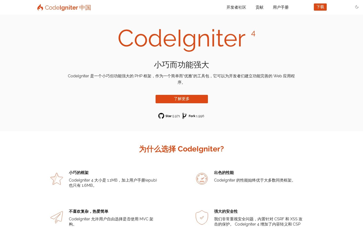 CodeIgniter 中国 页面快照